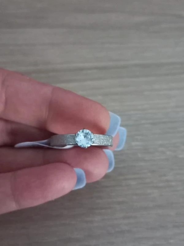 Women's 'White Rhinestone' Ring Size 19 – photo 3